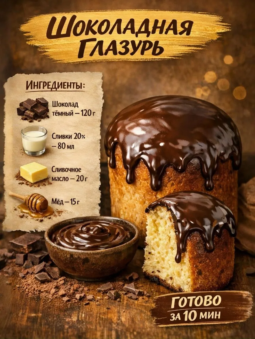 3 РЕЦЕПТА ГЛАЗУРИ, КОТОРАЯ НЕ КРОШИТСЯ 😍🔥Та самая — гладкая, блестящая и идеально ложится на куличи 