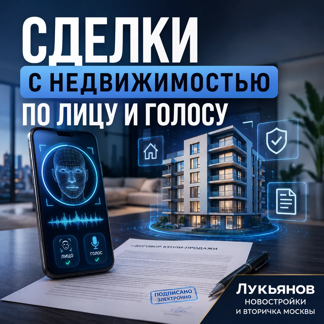 Сделки с недвижимостью по лицу и голосу

С 1 июля сделки с недвижимостью можно оформлять онлайн с ис