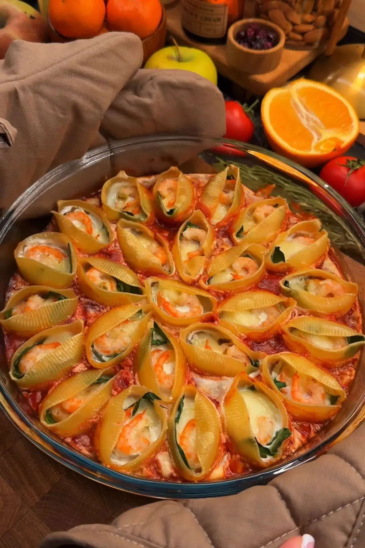 Ракушки с креветками🦐🤌🏻