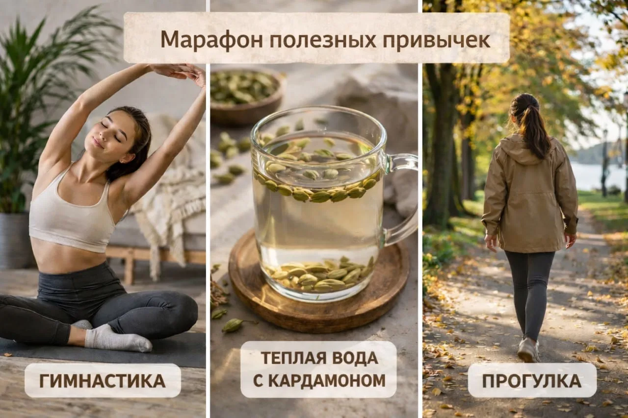 Бесплатный марафон полезных привычек 🔥  Друзья, в основе моей системы здоровья лежит один простой, н