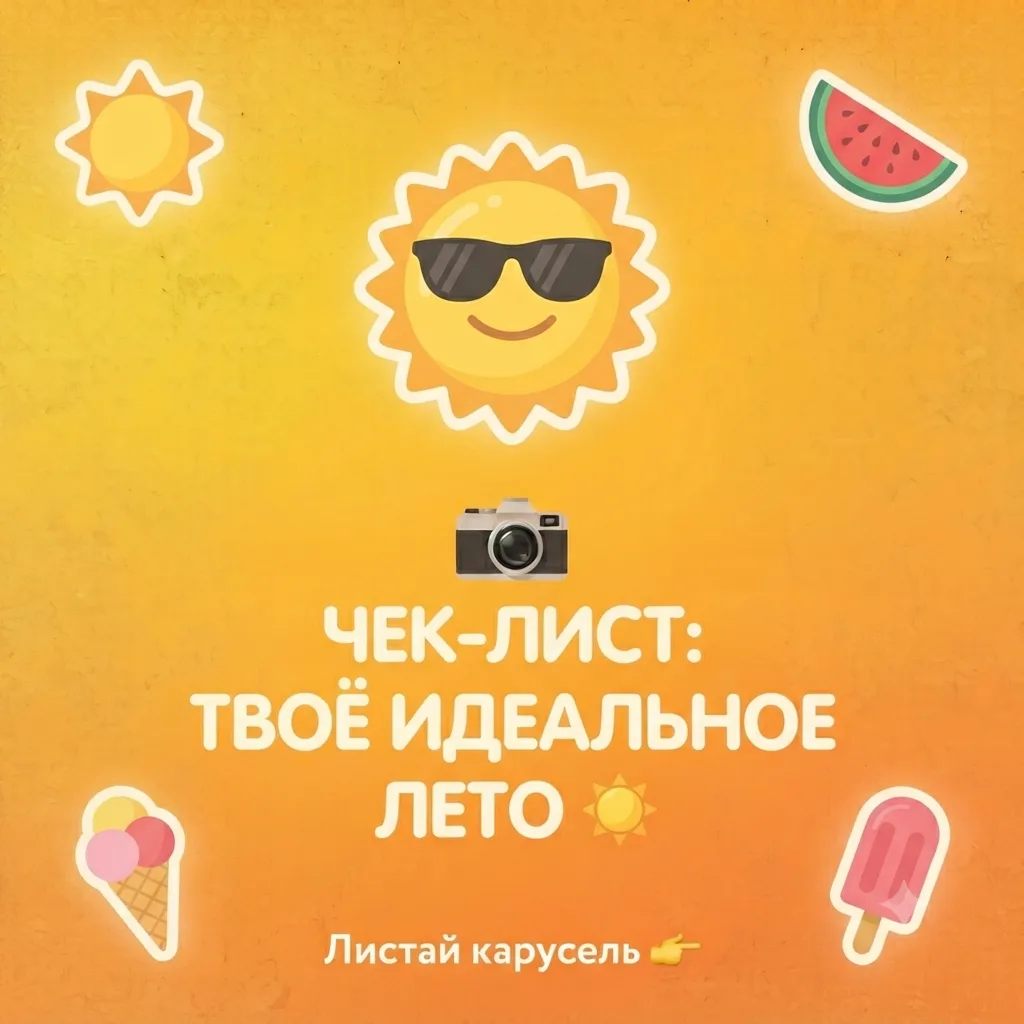Чек-лист идеального лета: собираем своё комбо! 🍉

Лето состоит из простых радостей. Чтобы не упусти