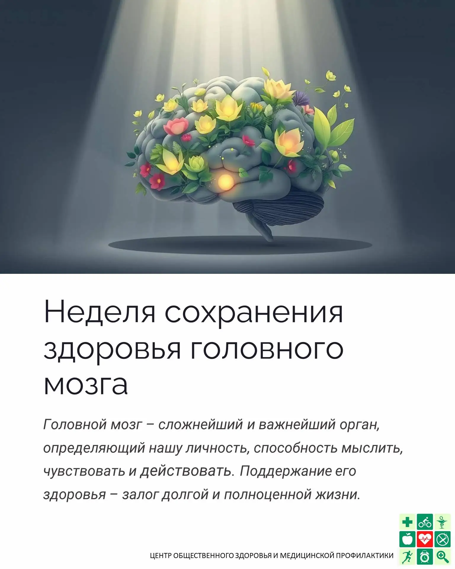 🧠 Неделя сохранения здоровья головного мозга! 🧠

➡ Узнайте, как поддерживать здоровье мозга в любо