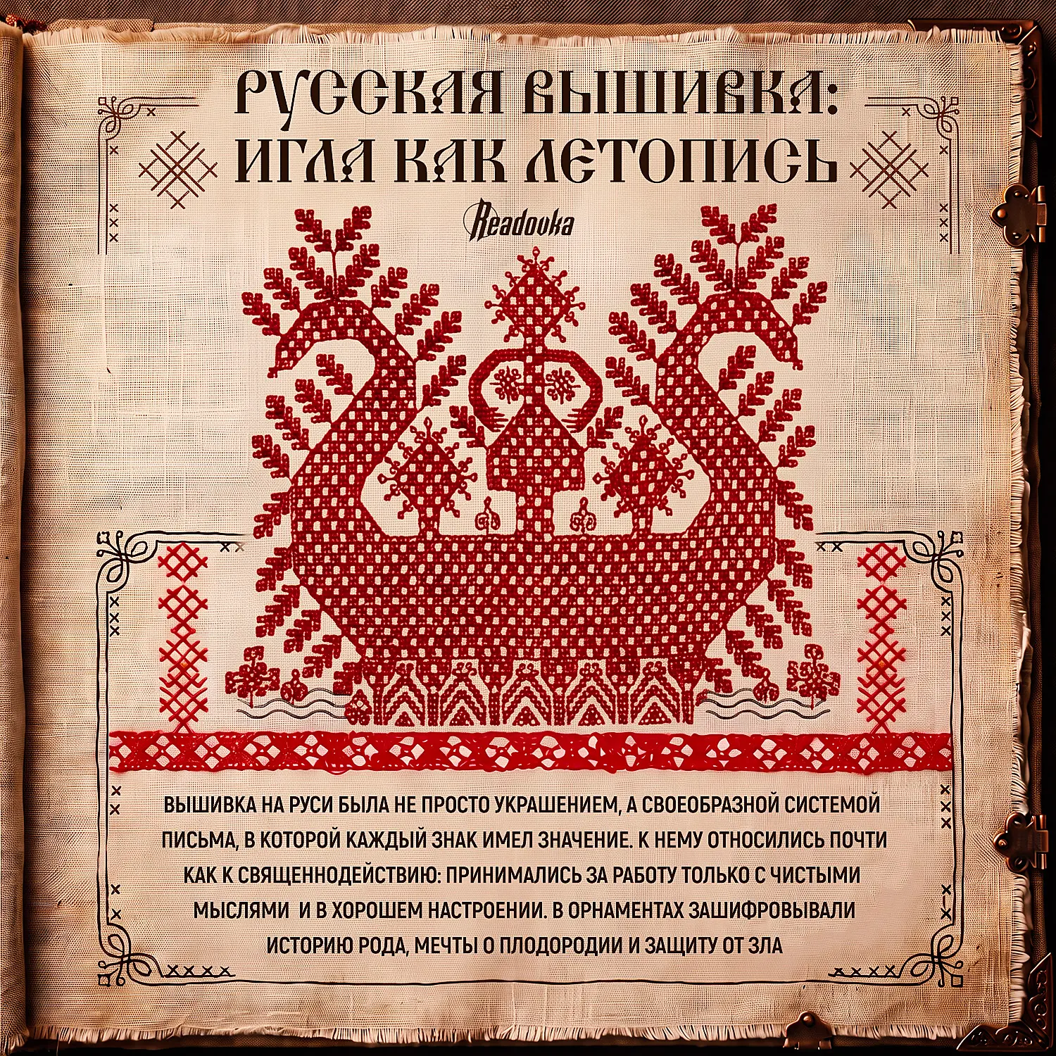 Кому на Руси шить хорошо: разбираем стежки истории русской вышивки

30 июля — Международный день выш