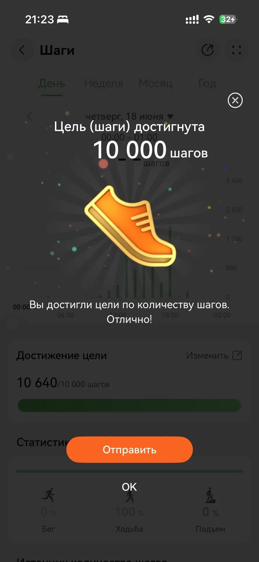 Друзья, больше не буду отчитываться по шагам. Я уже и без отчета прохожу 10 000 шагов. ...
