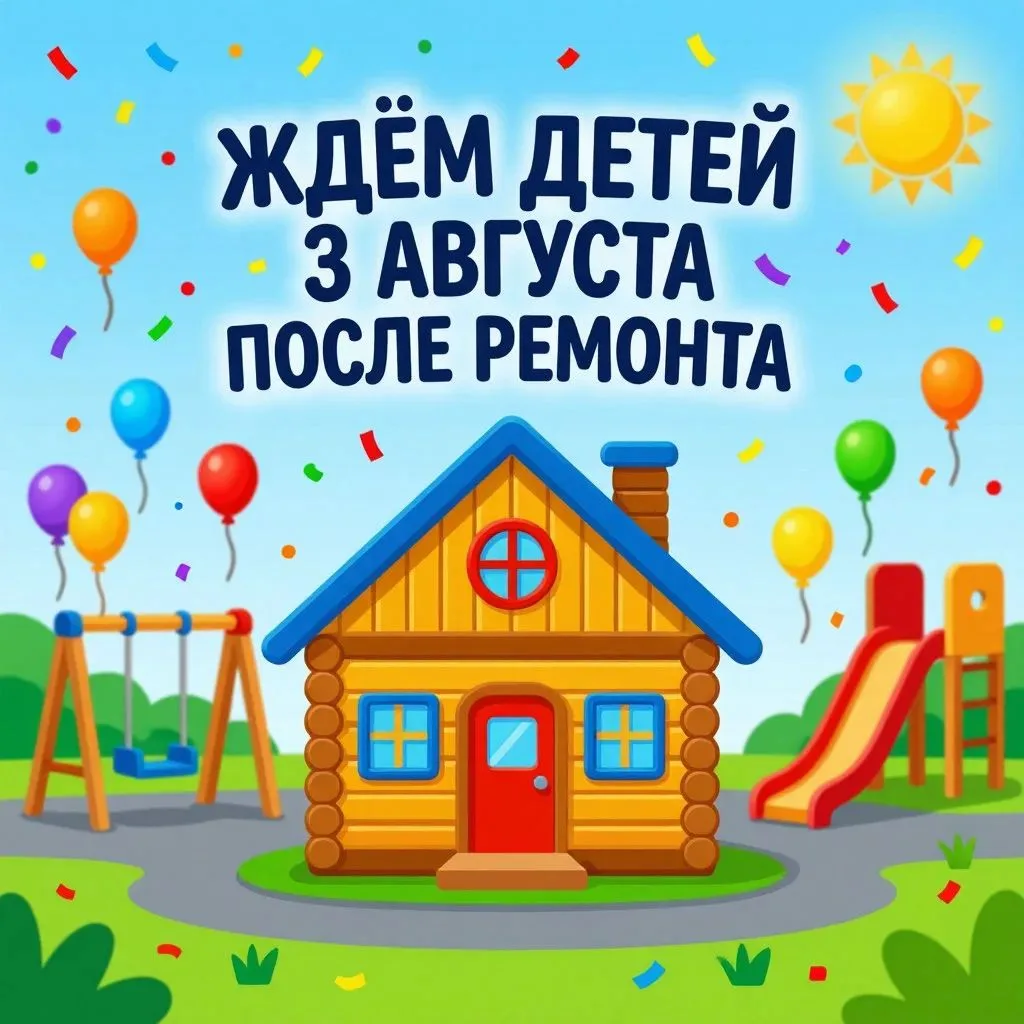 Уважаемые родители!  Наш детский сад открывается 3 августа!