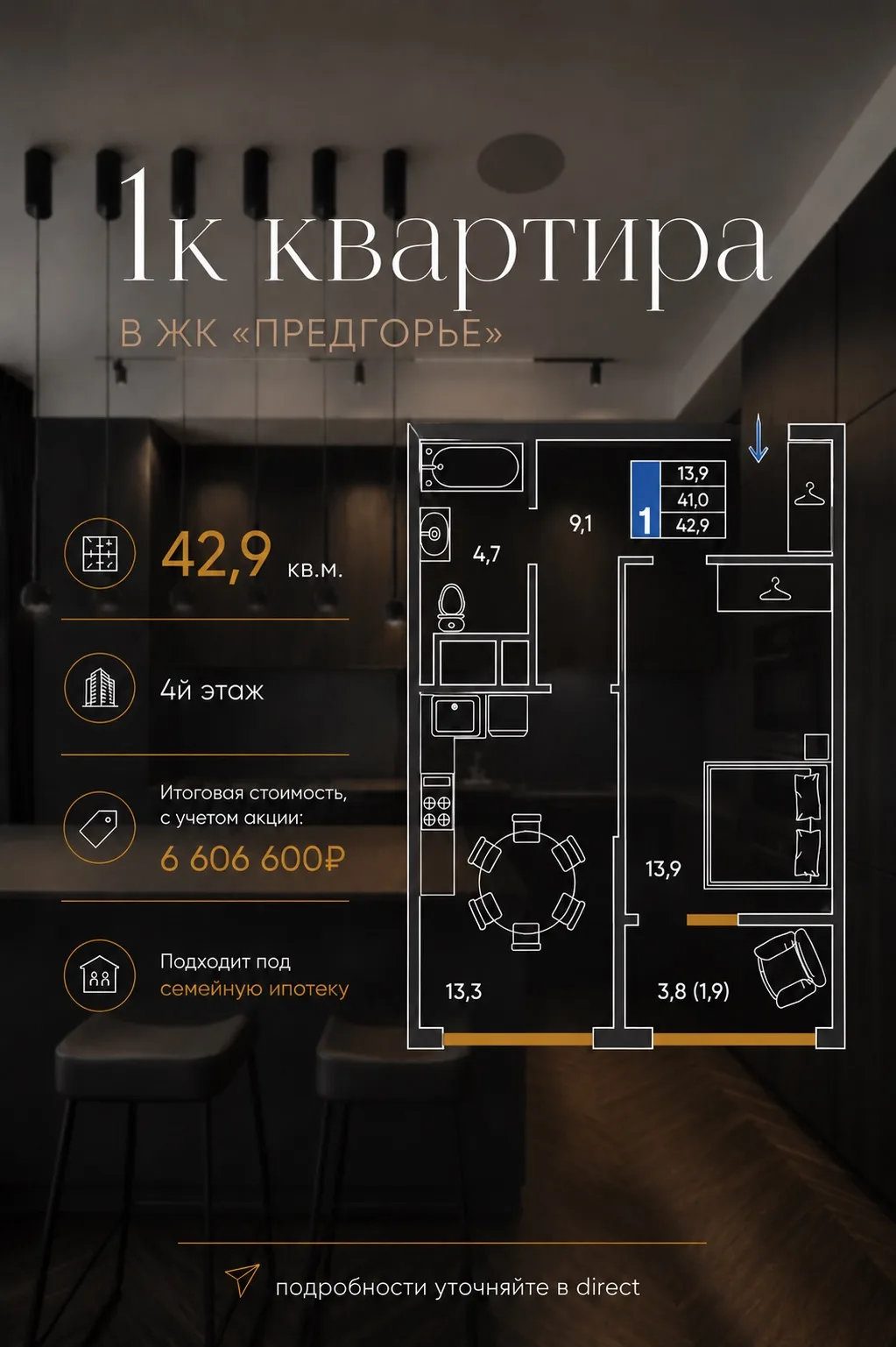 Не всегда самая большая квартира — самая подходящая. Иногда идеальная — это та, где всё...