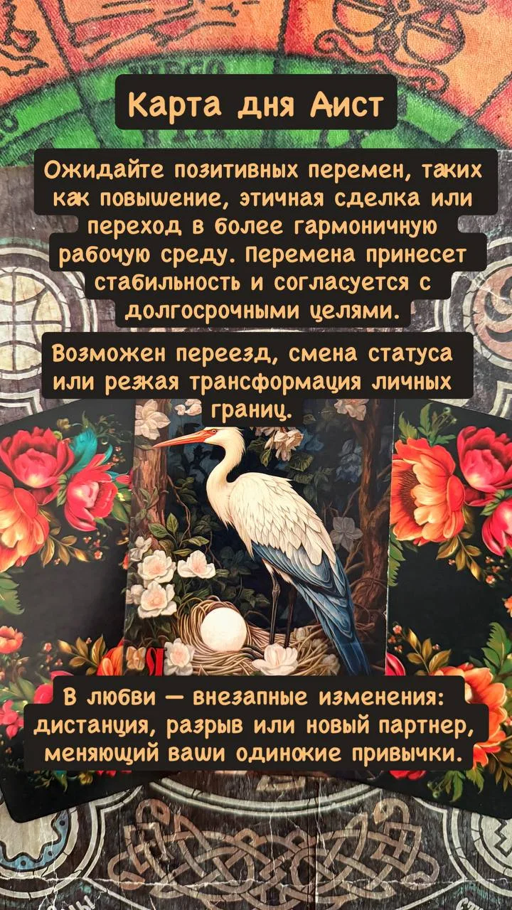 Карта дня Аист! Живем в эпоху перемен.