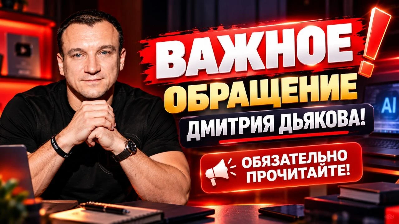 🔥 Важное обращение Дмитрия Дьякова! Обязательно прочитайте!