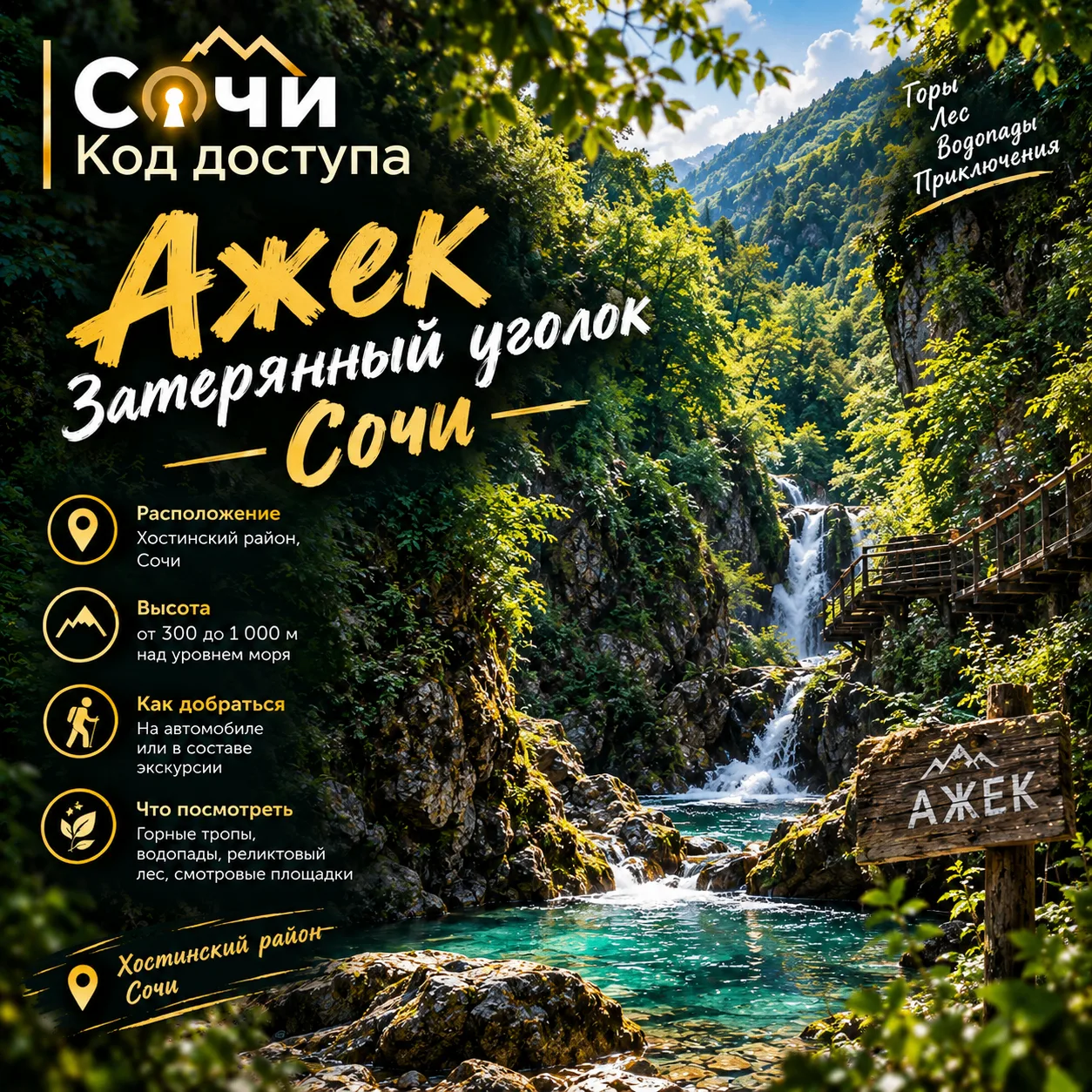 🌿 АЖЕК — «СЫН СНЕГА»: ЗАТЕРЯННЫЙ УГОЛОК СОЧИ
