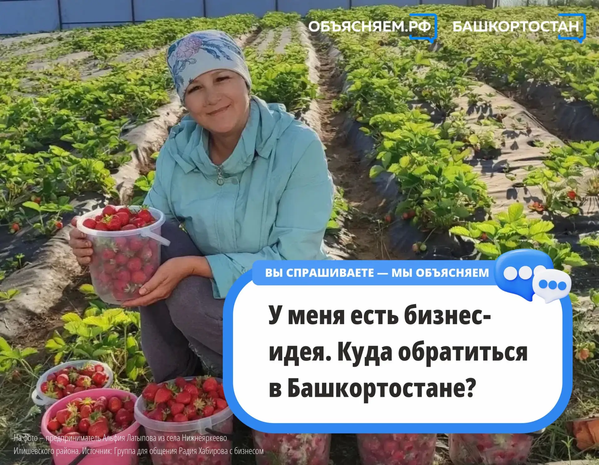 Альфия Латыпова из села Нижнеяркеево Илишевского района начинала с небольшой клубничной...