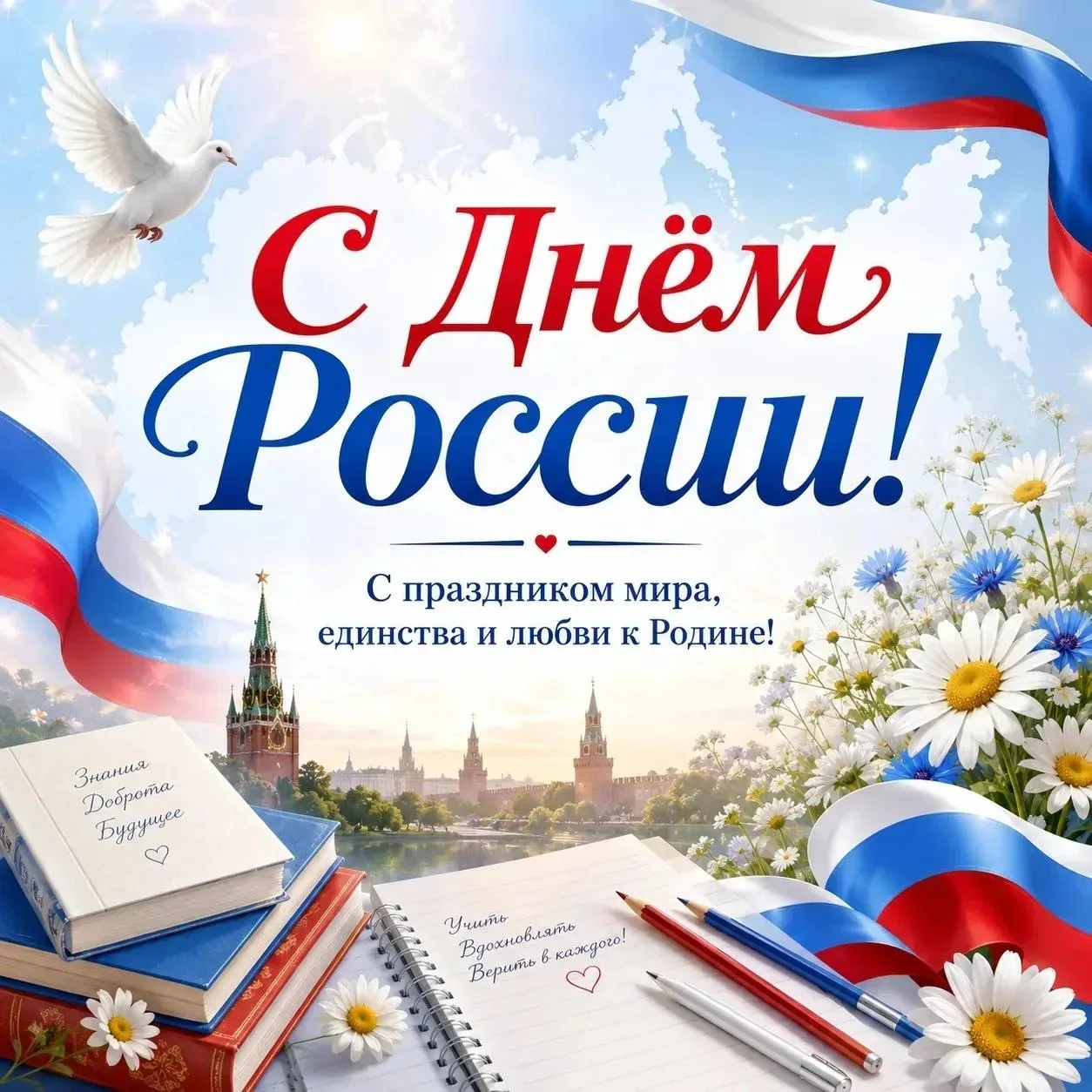 Уважаемые родители и юные граждане России!🇷🇺

Примите искренние поздравления с Днём России — празд