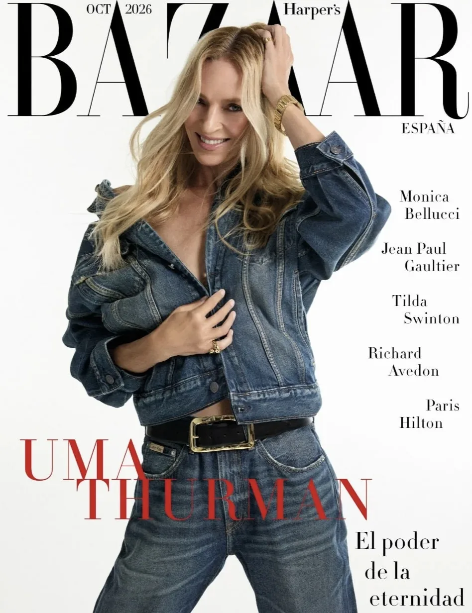 Ума Турман — на обложке Harper’s Bazaar España и в новом сезоне «Декстера» 🖤