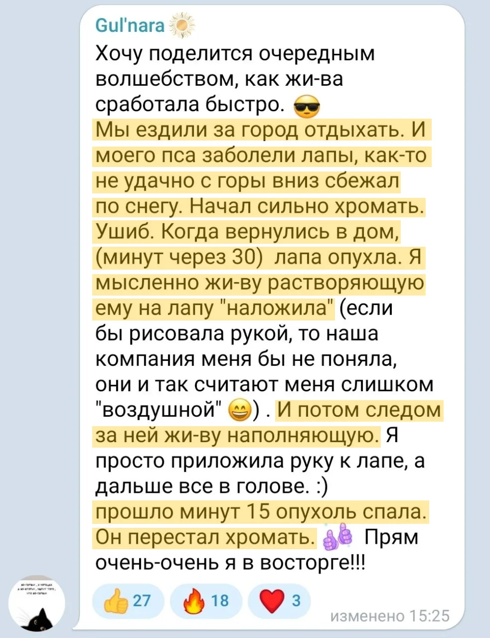 — Мы ездили за город отдыхать. И у моего пса заболели лапы, как-то неудачно с горы сбежал вниз по сн