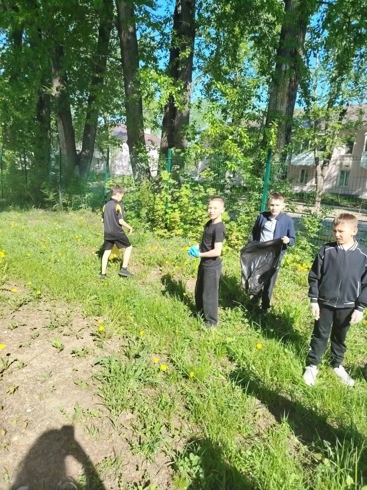 🌷 Школа начинается с заботы: ученики приводят в порядок свои дворы  Школа — это не только уроки и зн