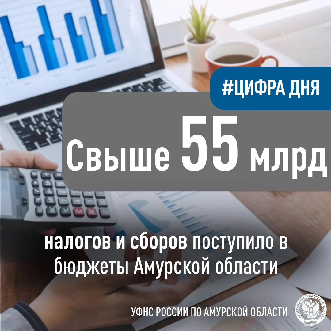 Более 55 млрд налогов и сборов поступило в бюджеты Амурской области с начала года

📈 За пять месяце