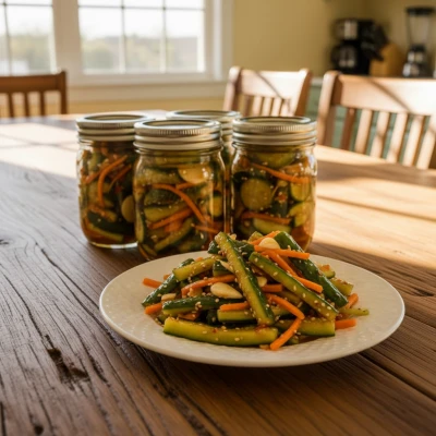 Огурцы по-корейски (острая закуска) 🥗🌶

Очень ароматный, пикантный и чуть сладковатый салат с коре
