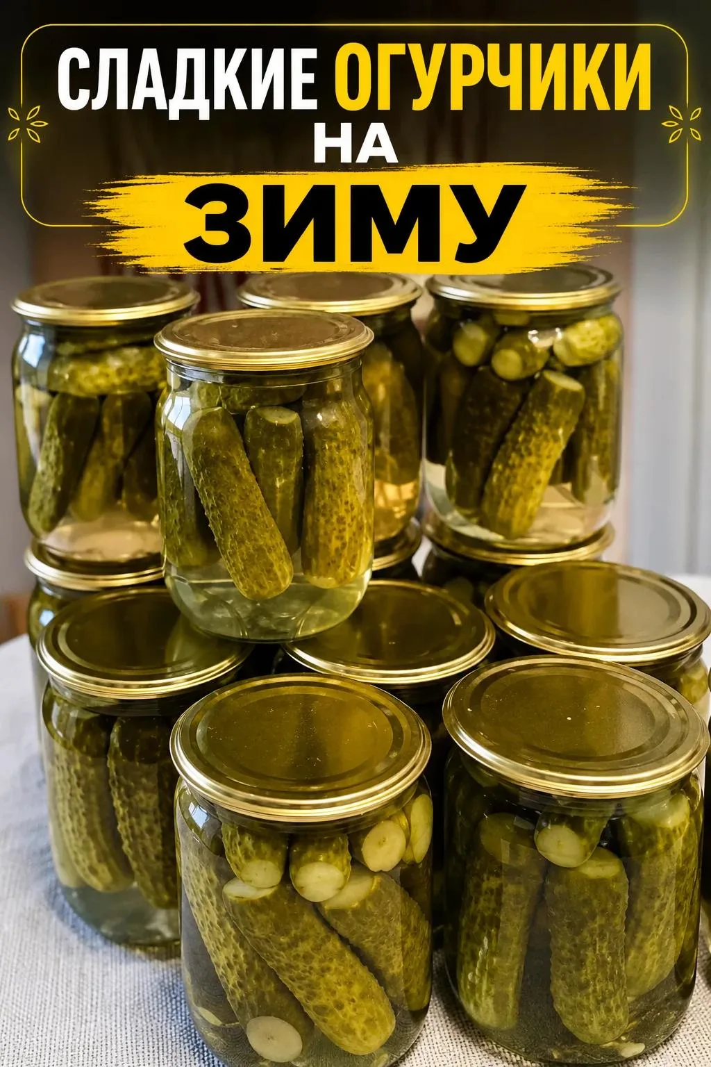 МАРИНОВАННЫЕ ОГУРЦЫ — В СЛАДКОМ РАССОЛЕ

ИНГРЕДИЕНТЫ:

✅ Огурцы — сколько войдёт в банки
✅ Укроп — п