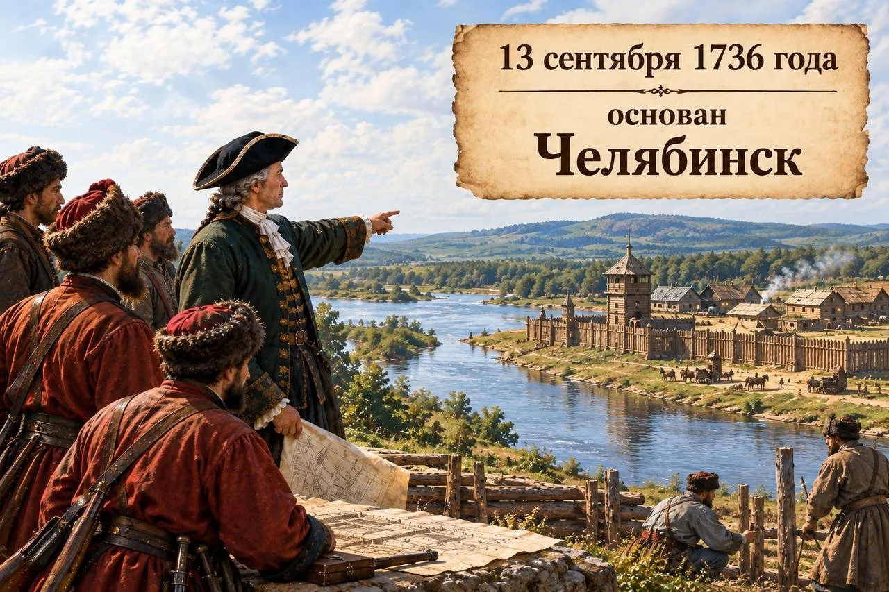 13 сентября 1736 года  на берегу реки Миасс по указанию инженера и архитектора Василия ...