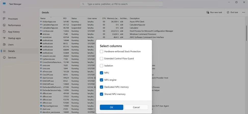Диспетчер задач в Windows 11 теперь умеет показывать нейронагрузку