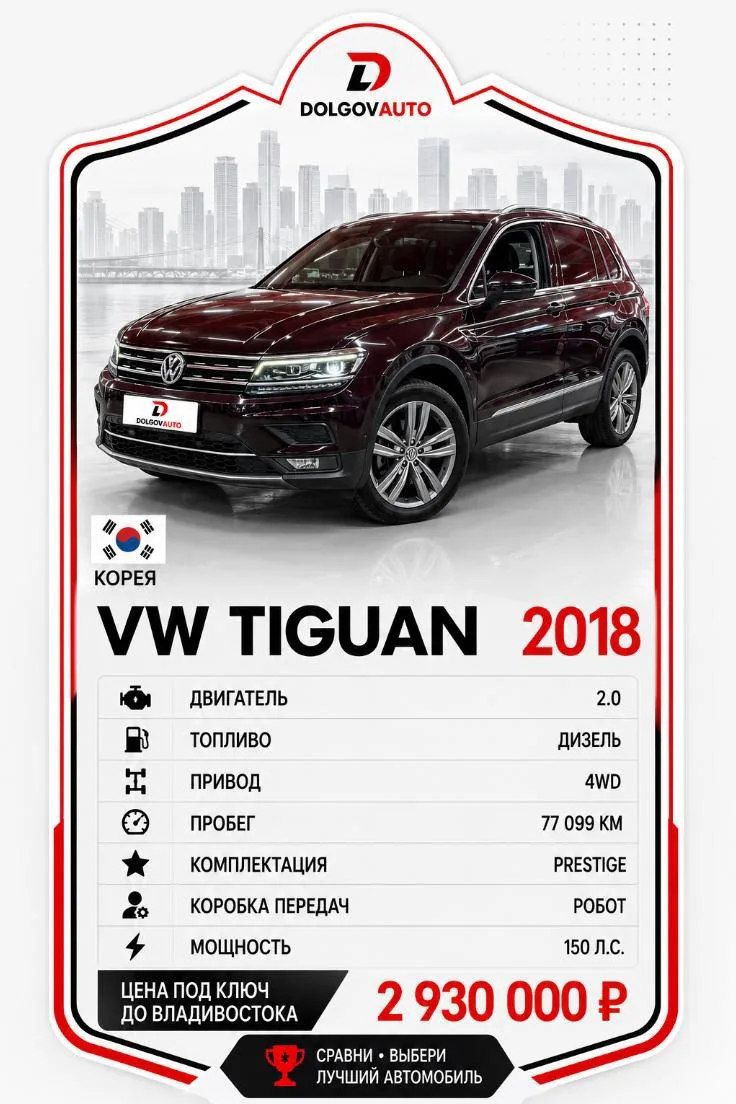 🤝 1/8 ФИНАЛА: VOLKSWAGEN TIGUAN ИЛИ MAZDA CX-5? 🤝

Сегодня на поле выходят два сильных кроссовера

