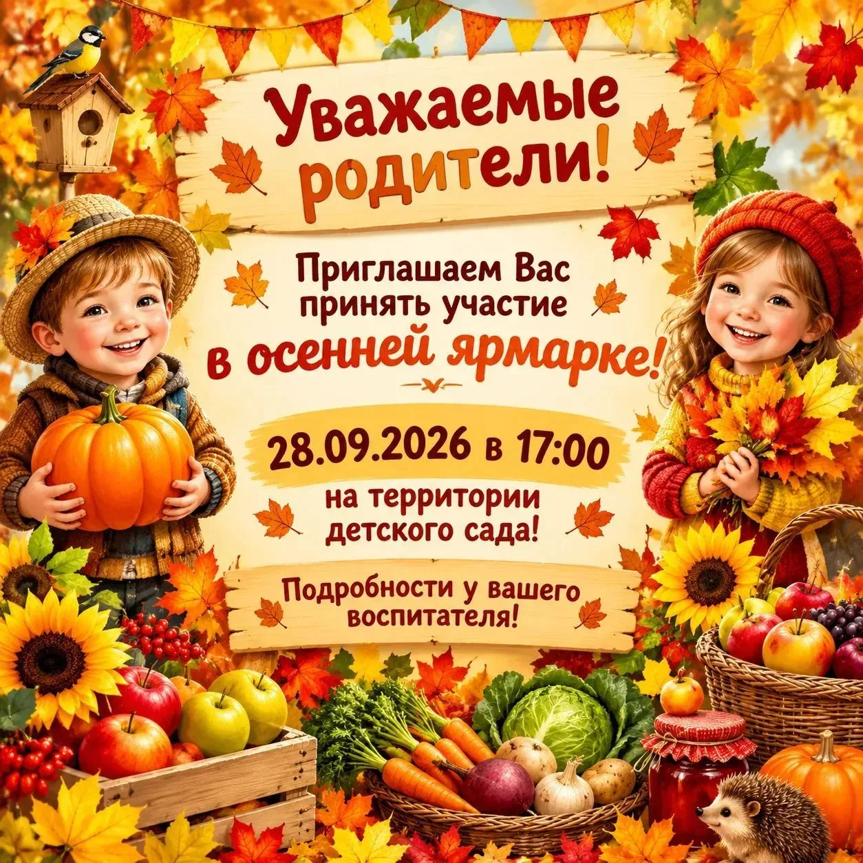 🍁 28 СЕНТЯБРЯ — ОСЕННЯЯ ЯРМАРКА! 🍁