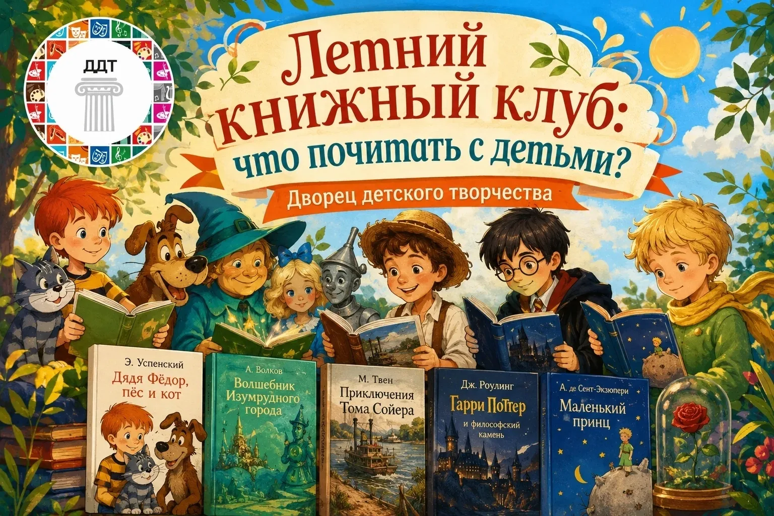 📚 Летний книжный клуб: что почитать с детьми? 📚

Лето — отличное время для чтения на свежем воздух