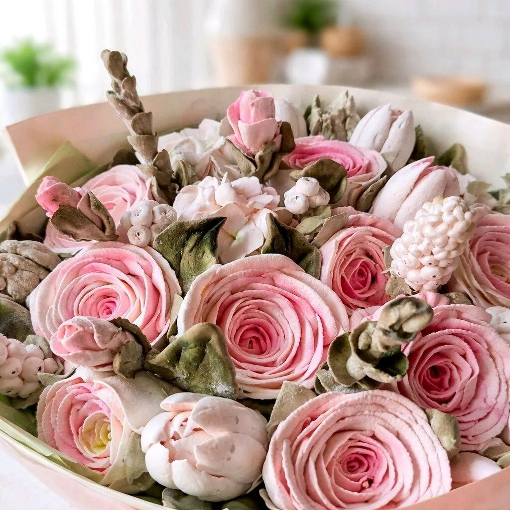 Букет, который станет украшением любого праздника — и чаепития 🌸🍬