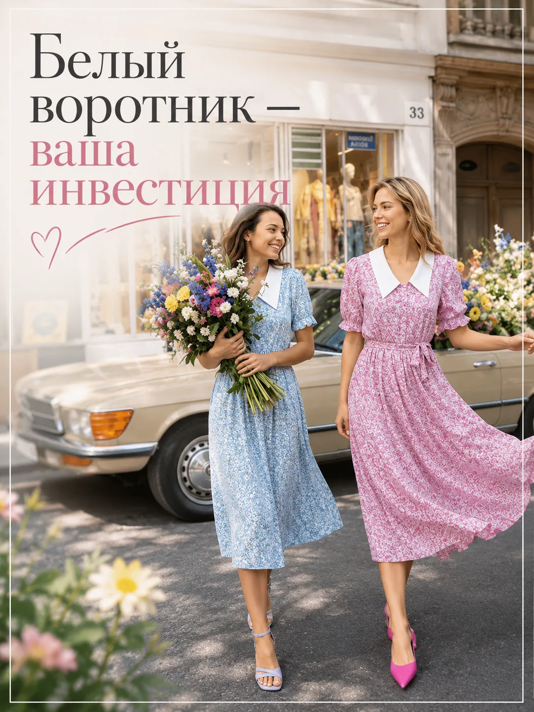 Белый воротник на летнем платье — это всегда элегантно, свежо и визуально молодит лицо 🤍
Вы купили 