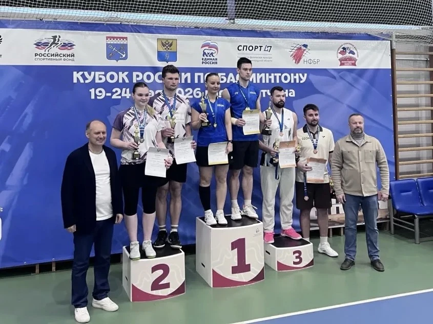 🏸 В Гатчине завершился Кубок России по бадминтону 2026 🏆🇷🇺   Спортсмены МКСШОР «Восток» выиграли две