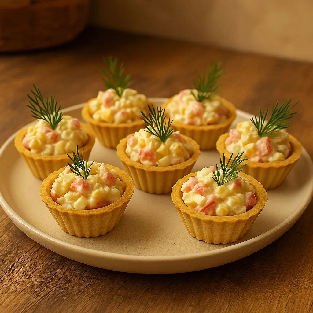 Праздничные тарталетки с красной рыбой, сыром и огурцом   Нежная закуска, которая смотрится эффектно
