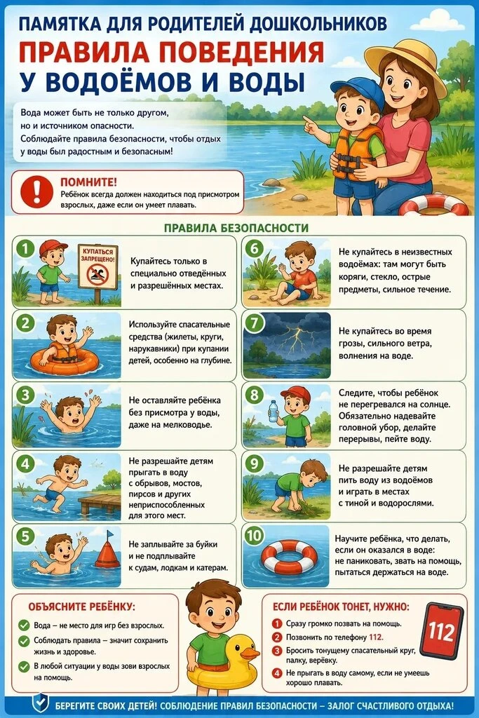Памятка "Правила поведения у водоёмов"
