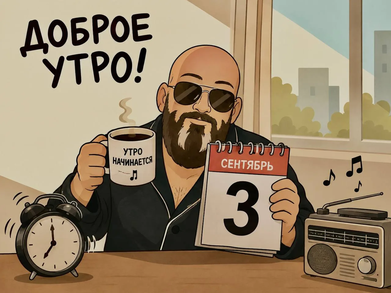 Доброе утро! Сегодня — 3 сентября!