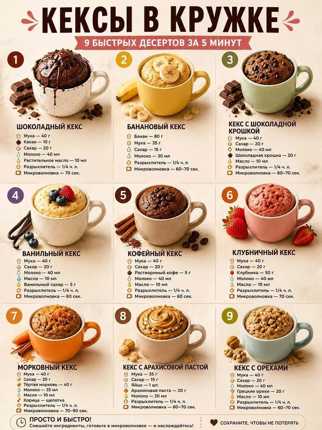 🧁 Когда хочется сладкого, а времени почти нет…