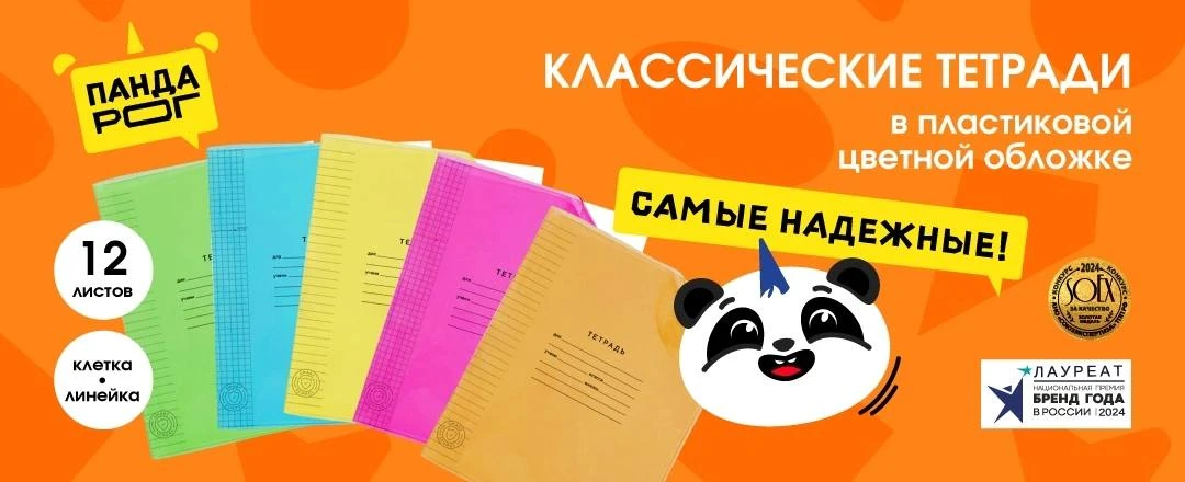 Самые надежные! Тетради с цветной пластиковой🛡️ обложкой на 12 листов от Пандарог