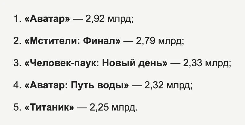 Новый «Человек-паук» обошел «Титаник» и «Аватар 2» и стал третьим самым кассовым фильмо...