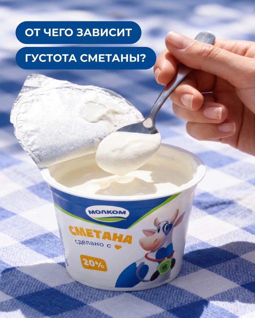 🤍 А ведь сметана может быть разной. Вы задумывались, от чего зависит её густота?