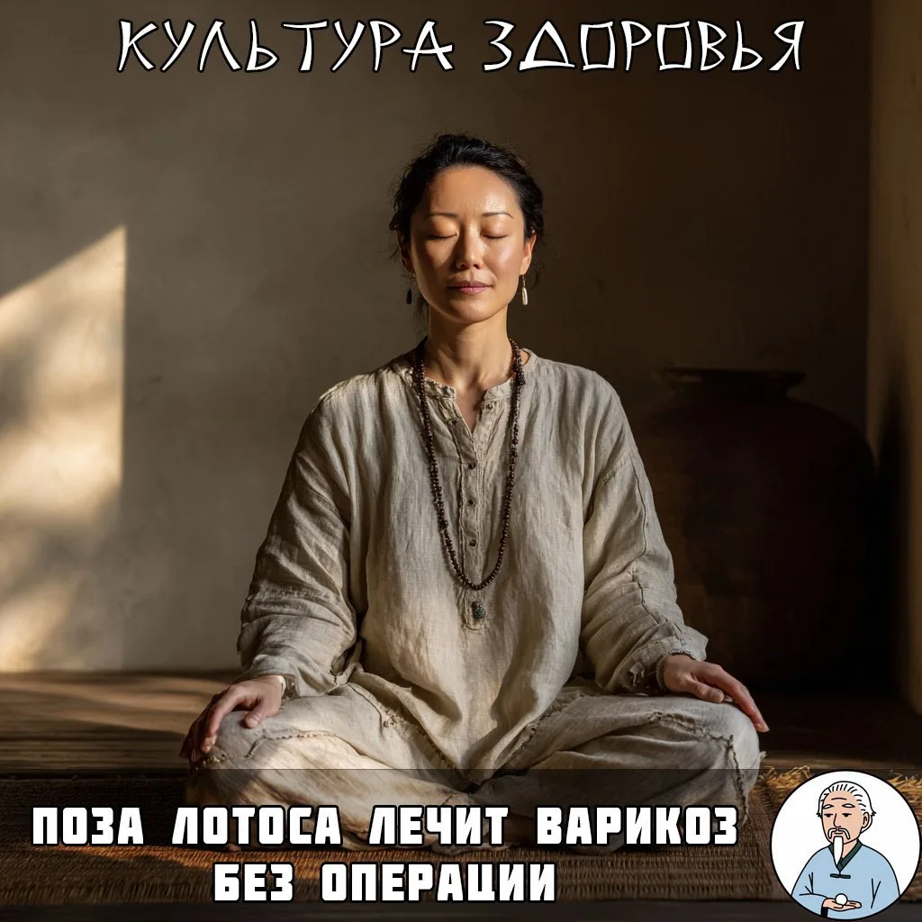 Йога для уставших вен  Поза лотоса — не просто медитация. Это лечебная позиция для вен: кровь из ног