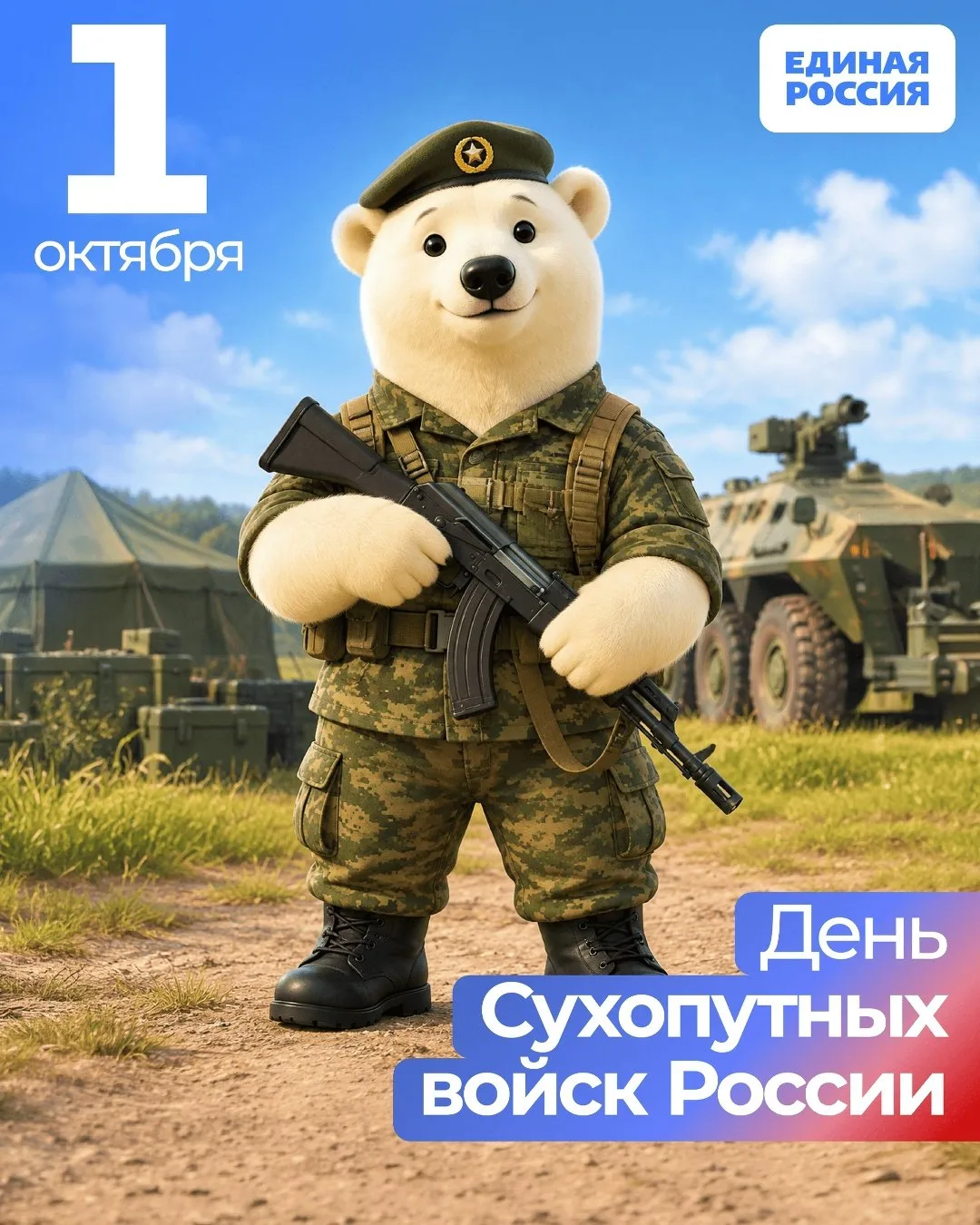 🎖 1 октября — День Сухопутных войск России.