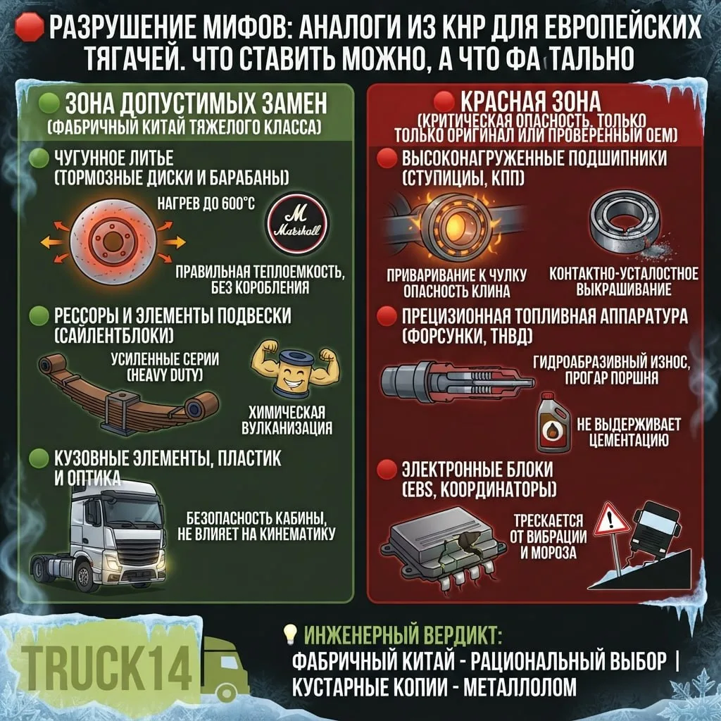 🛑 Разрушение мифов: Аналоги из КНР для европейских тягачей. Что ставить можно, а что ф...