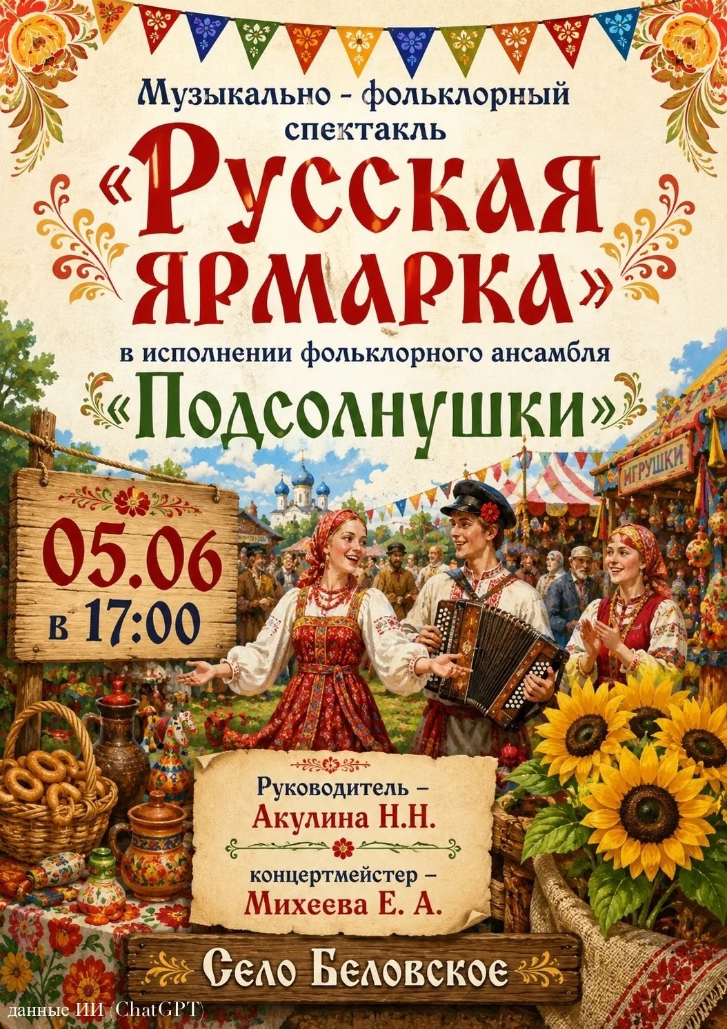 🎪 Приглашаем на музыкально‑фольклорный спектакль «Русская ярмарка»! 🎪