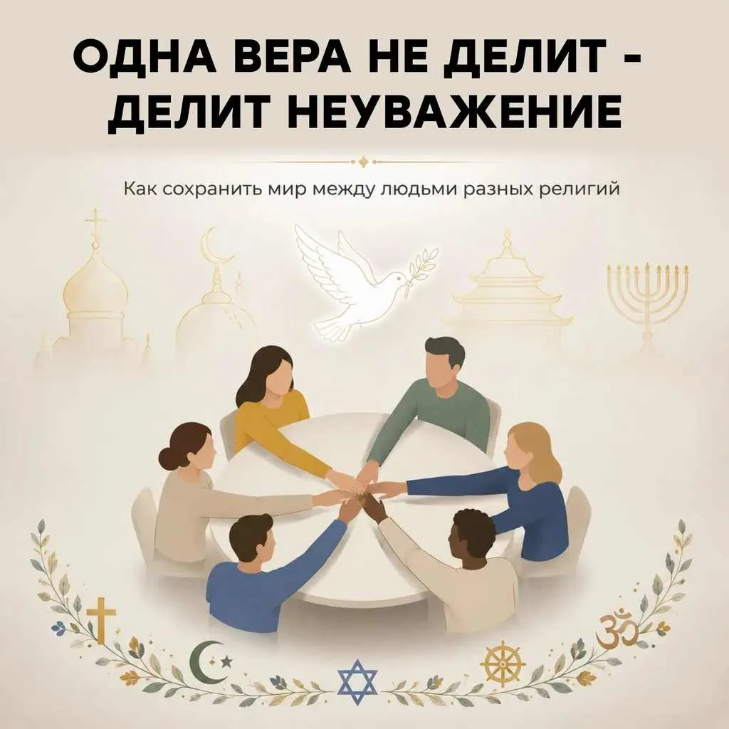 ☝️️Одна вера не делит — делит неуважение

В нашем колледже учатся студенты разных национальностей и 