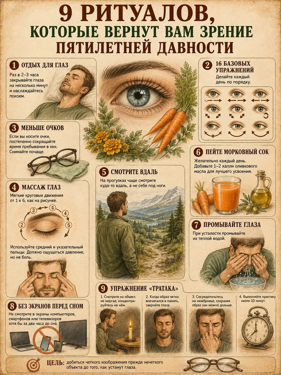 9 РИТУАЛОВ, КОТОРЫЕ ВЕРНУТ ВАМ ЗРЕНИЕ ПЯТИЛЕТНЕЙ ДАВНОСТИ
