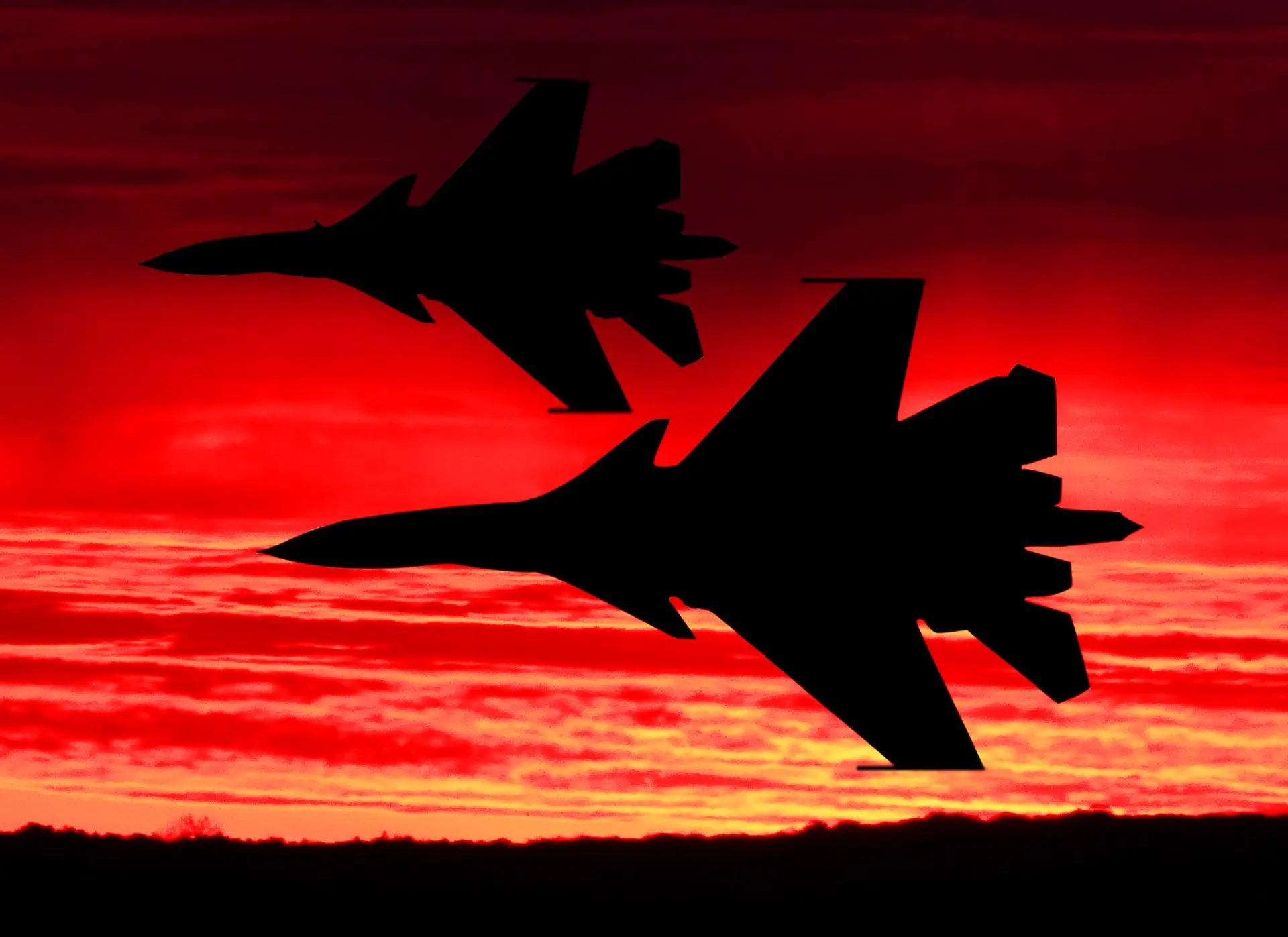 Вечерние истребители Су-30СМ ВКС России - фантастика! 🇷🇺😍