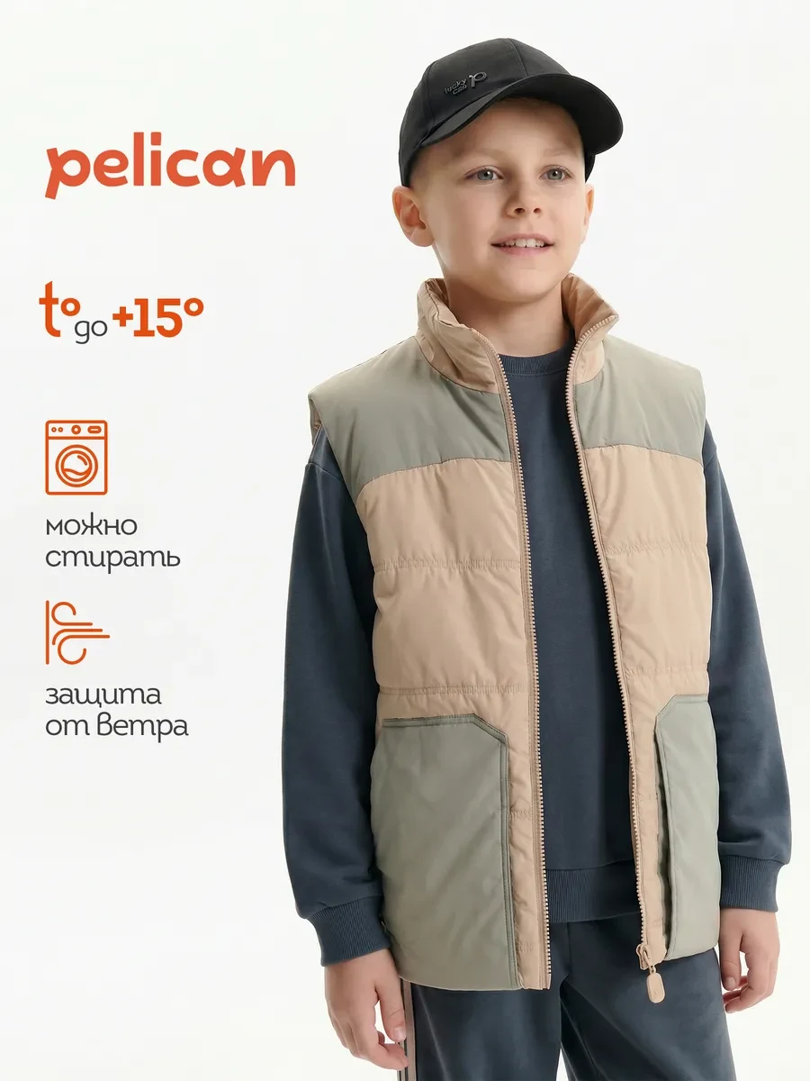 ⚡️ Жилетка для мальчика утепленная демисезонная, Pelican