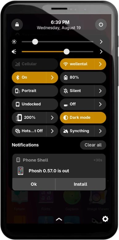 Релиз мобильной оболочки Phosh 0.57.0