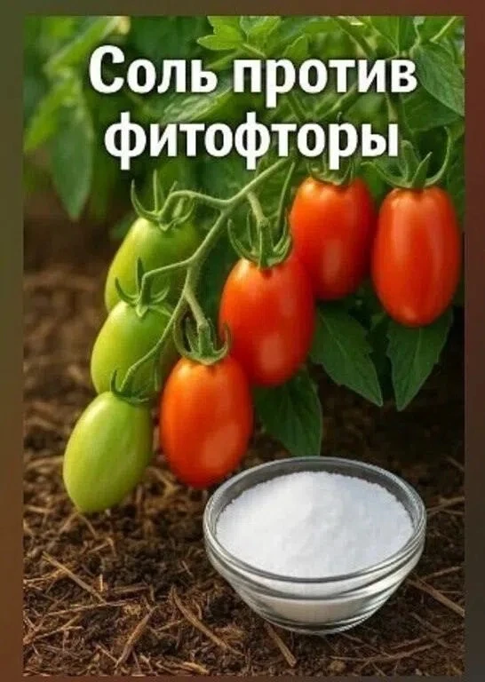 Фитофтора боится соли! Как остановить болезнь без химии! 
 
Почему обычная поваренная соль может быт