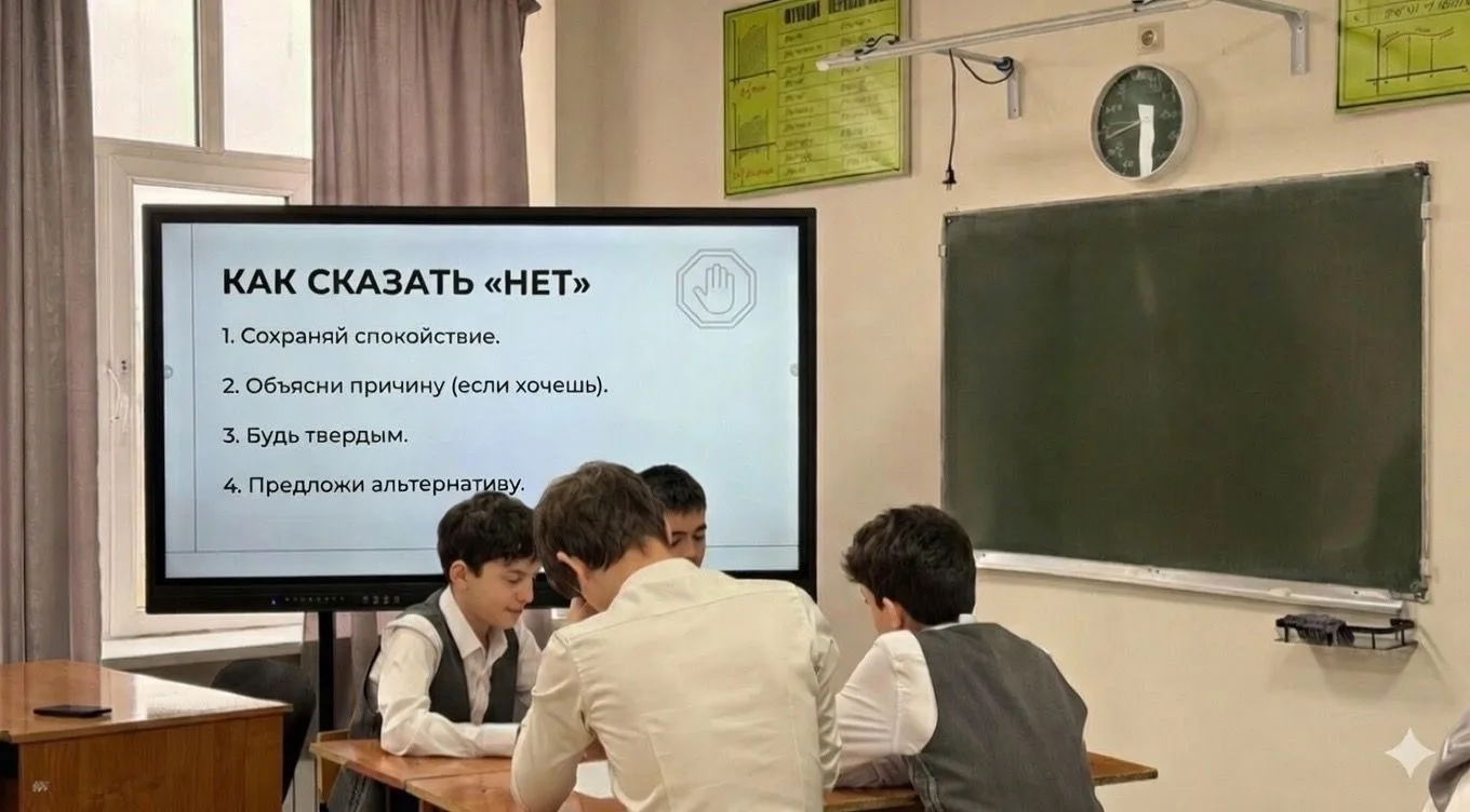 В МБОУ «СОШ № 54 им. Хасана Кааева» г. Грозного прошёл психологический тренинг‑мозговой штурм на тем