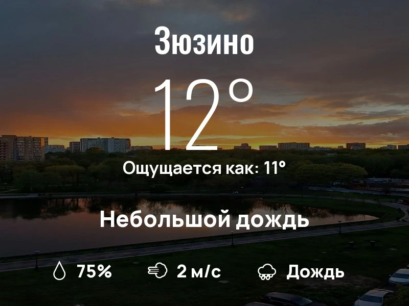 Что с погодой в Зюзино?