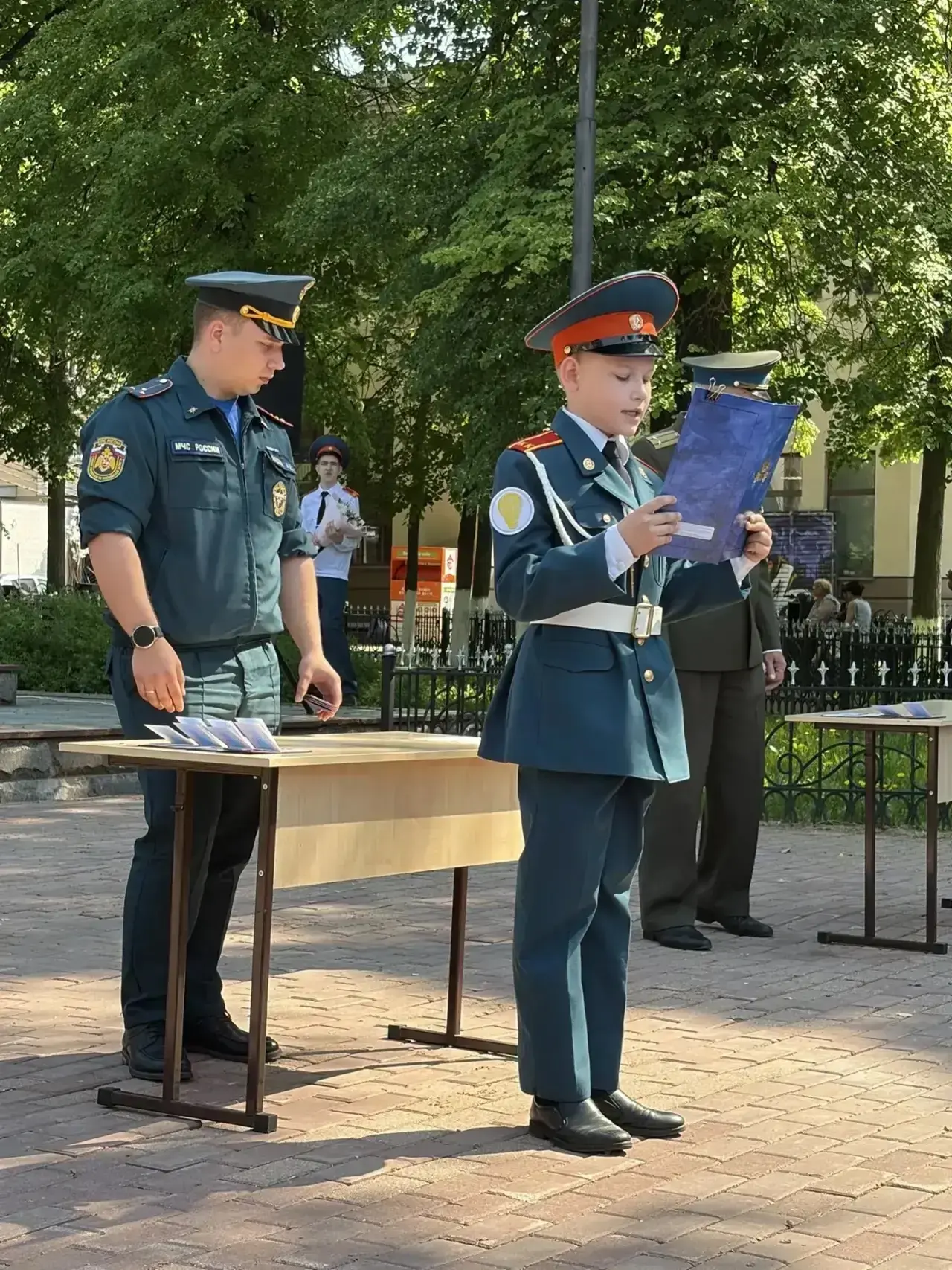 22 мая в  школе «КвантУм» прошла традиционная церемония принятия торжественного обещания кадетами. В