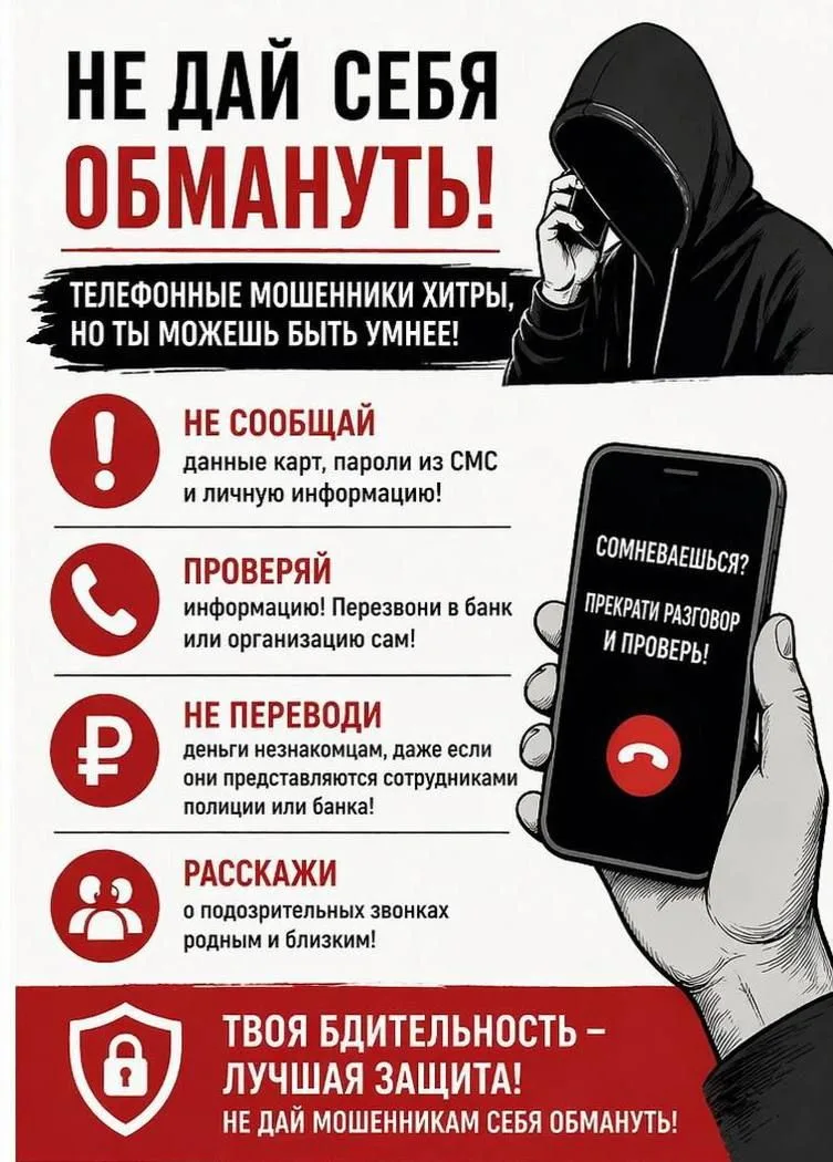 ПРОТИВОДЕЙСТВИЕ ТЕЛЕФОННОМУ МОШЕННИЧЕСТВУ
Прокуратурой Республики Татарстан совместно с Министерство